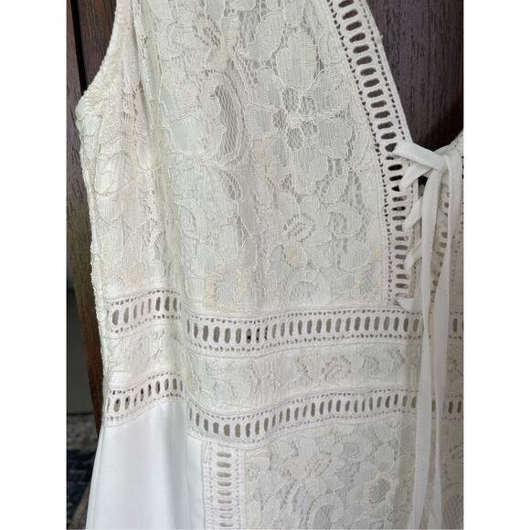 Altard State Maxi‎ Dress Women M White Boho Lace Bridal Bridesmaid Backless - Picture 4 of 15